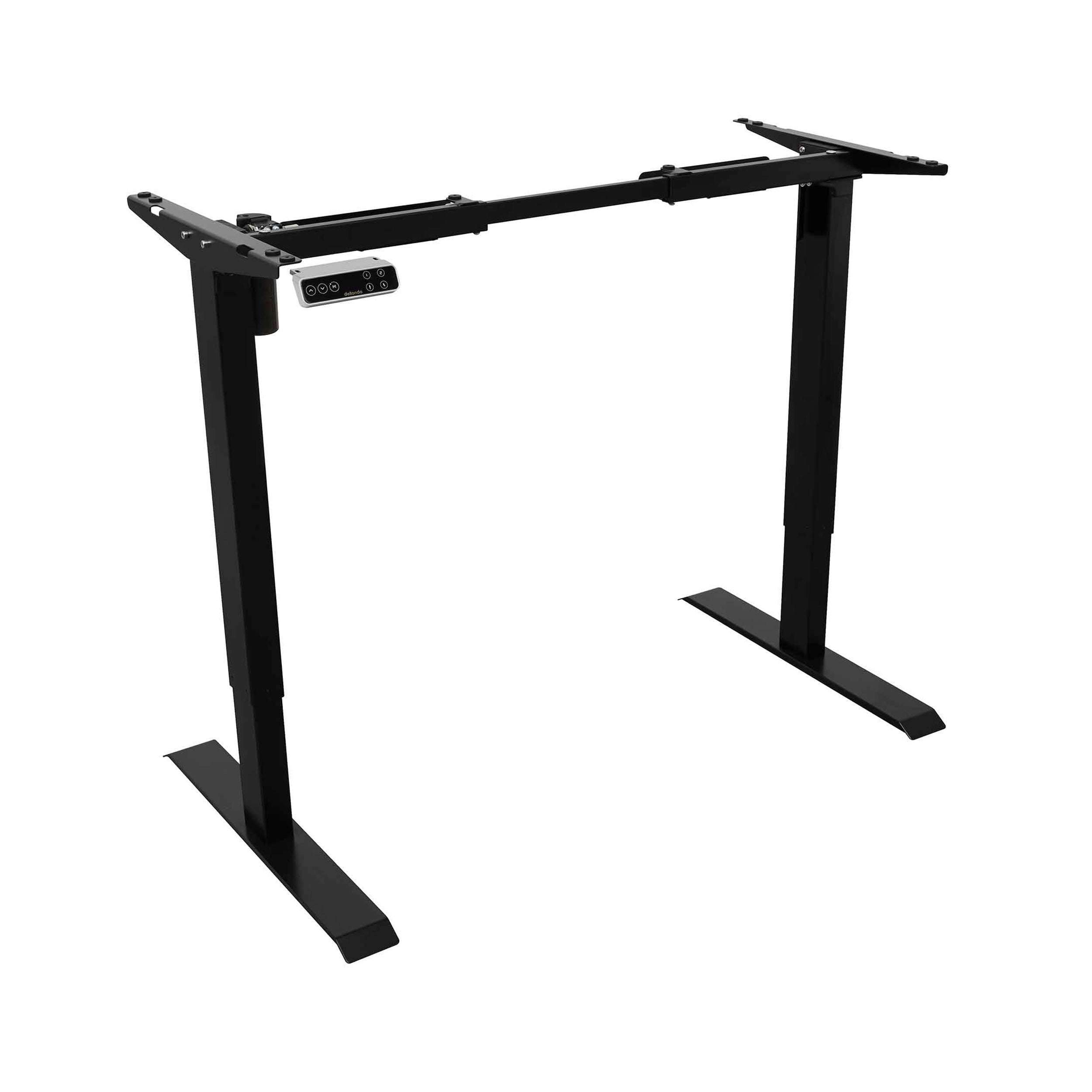 Single Motor Adjustable Standing Desk Frame with Digital Controls - 70kg Weight Capacity, Black (DH18) for Home Office & Workspace Ergonomics