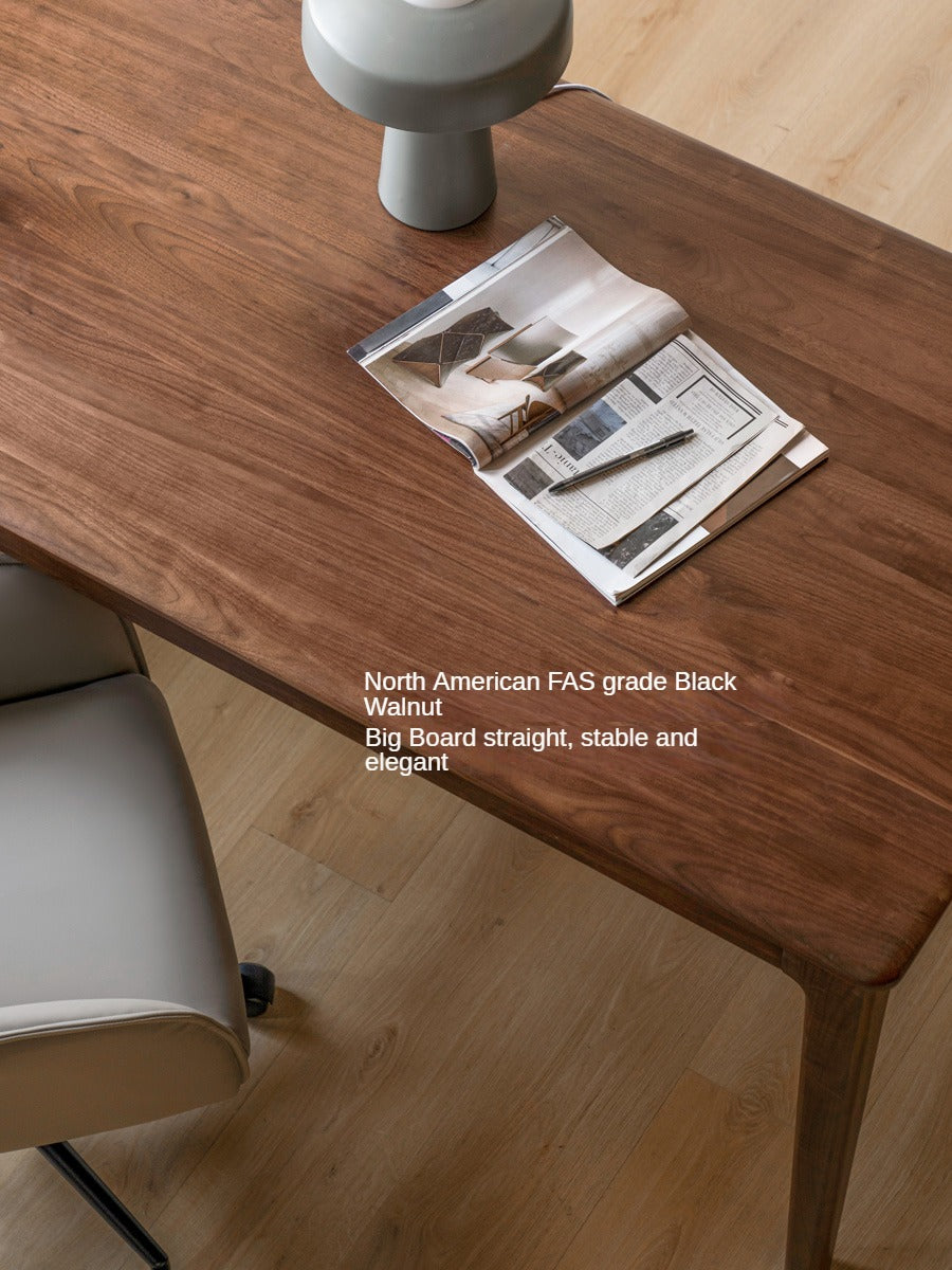 Premium Black Walnut & Ash Solid Wood Office Desk - Long Executive Work Table for Home & Business Use - Perfect for Modern Workspaces, Study Rooms & Office Decor