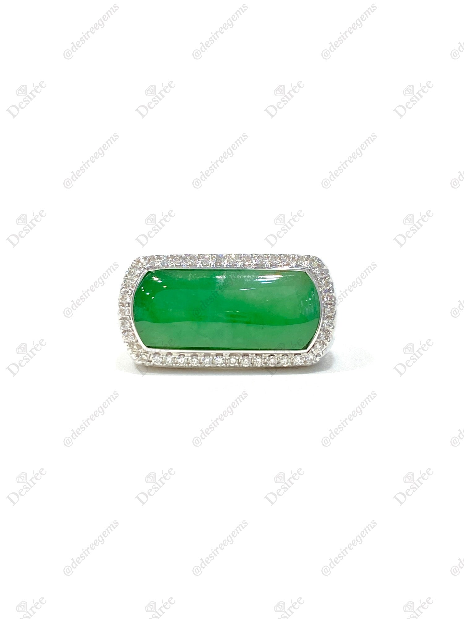 Natural Type A Jadeite Ring - Genuine Green Jade Stone Jewelry for Women, Elegant & Durable - Perfect for Weddings, Parties & Everyday Wear