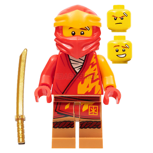 LEGO Ninjago Kai Minifigure with Shoulder Pad - Collectible Action Figure for Kids & Fans - Perfect for Play, Display & Ninjago Themed Parties