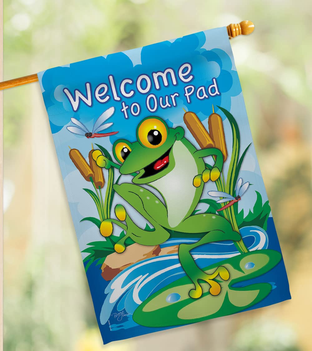 Frog Nature Pets Decorative Vertical House Flag Set 28x40