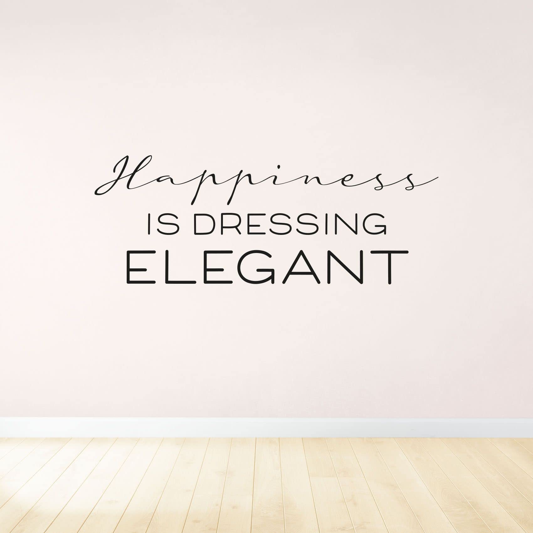 Elegant Closet Quotes Vinyl Wall Decal - 12x30 Inch Inspirational Dressing Room Sign for Wardrobe, Cabinet & Storage Organizer - Perfect for Home Decor, Bedroom, Walk-in Closet & Fashion Lover's Space