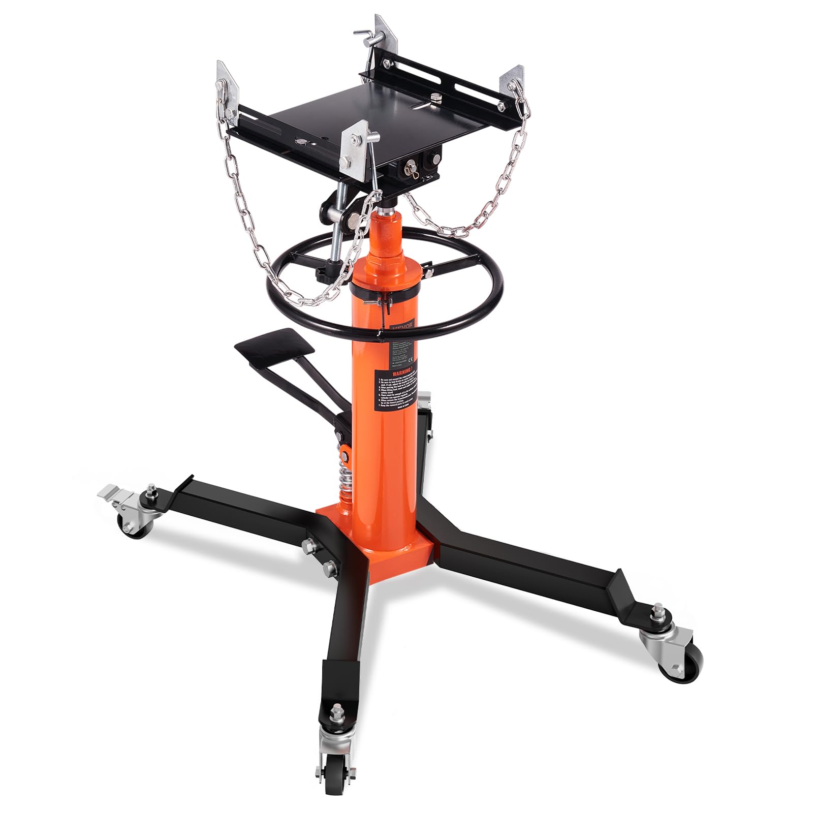 VEVOR 1322 lbs Hydraulic Transmission Jack - 3/5 Ton Capacity, 34.3