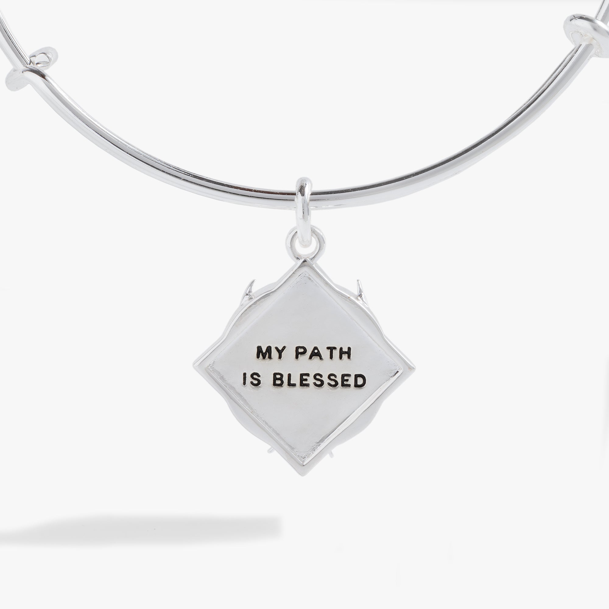 Godspeed Feather 'My Path Is Blessed' Bangle - Elegant Inspirational Jewelry for Women, Perfect for Gifts, Daily Wear & Special Occasions