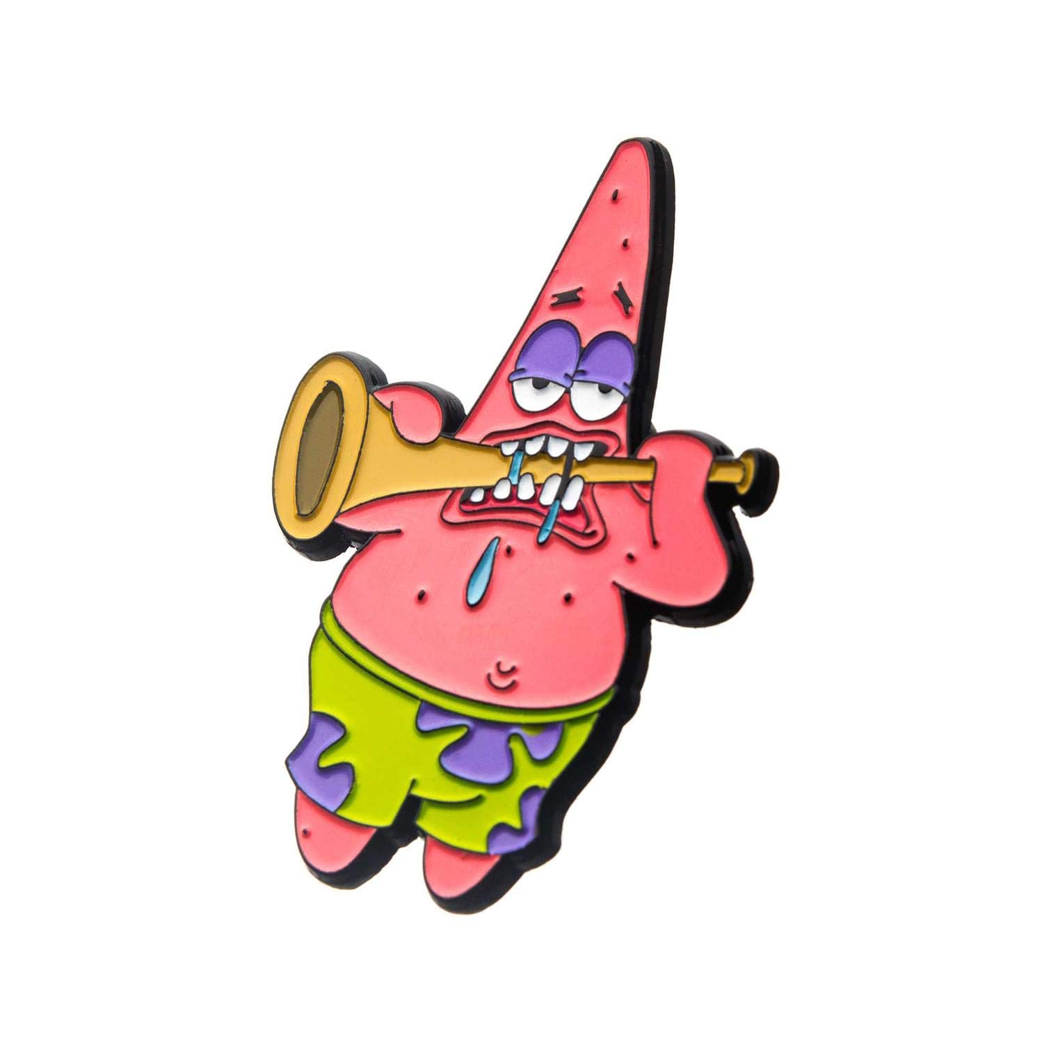 Nickelodeon SpongeBob SquarePants Enamel Pin - Patrick Star Eating a Trumpet Collectible Badge | Perfect for Backpacks, Jackets & Pin Collections