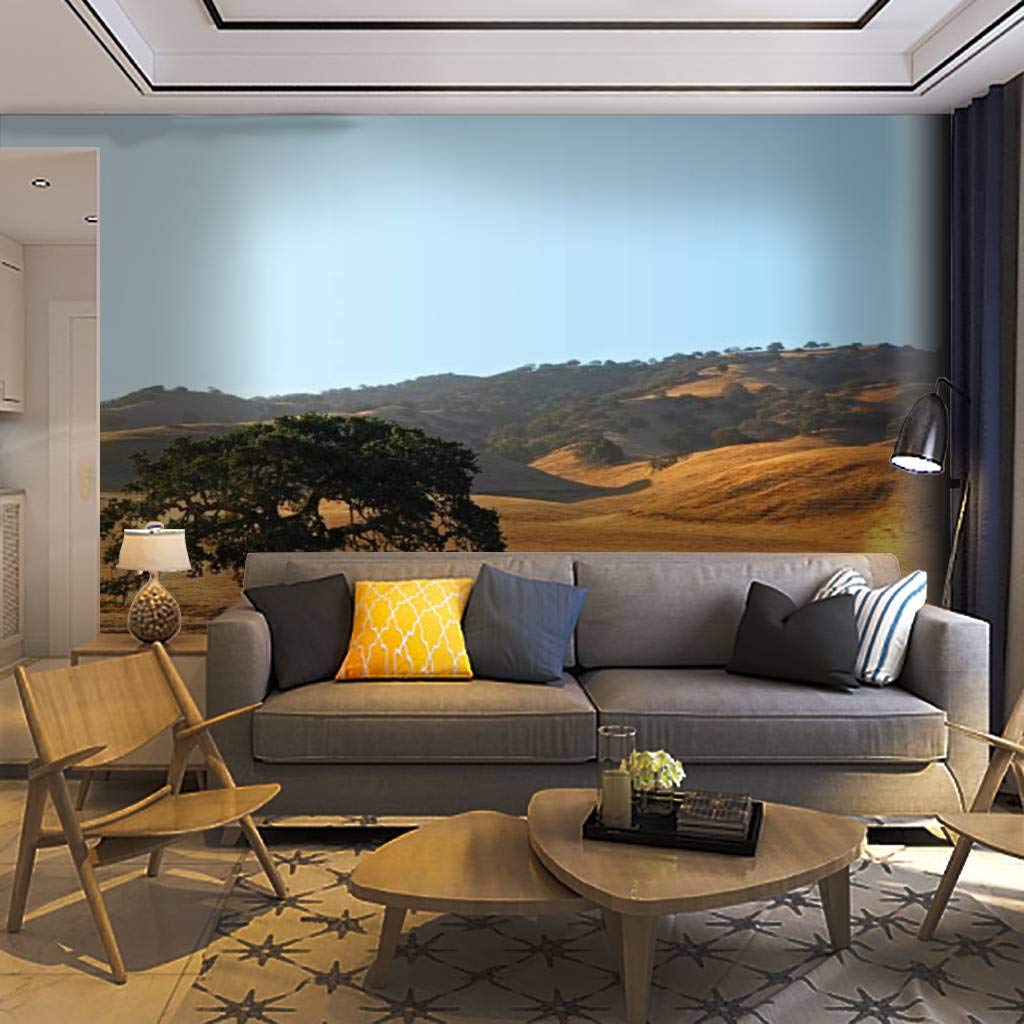 Self-Adhesive Removable Peel & Stick Wallpaper Mural - Coastal Live Oak Tree California Landscape Wall Decor for Living Room, Bedroom & Office | Easy DIY Home Craft Decal & Wall Sticker