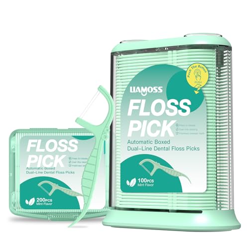 Green Floss Picks Dispenser