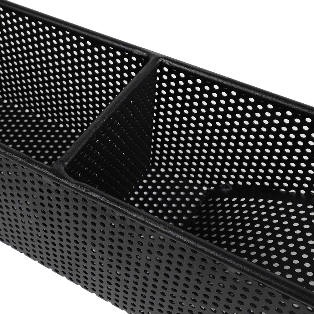 ECCPP Heavy Duty Steel Mesh Golf Cart Front Dash Storage Basket - Organizer Tray for EZGO RXV 2008+ Gas & Electric Models | Additional Utility Storage Solution | Perfect for Golf Course Accessories, Snacks & Personal Items - Black