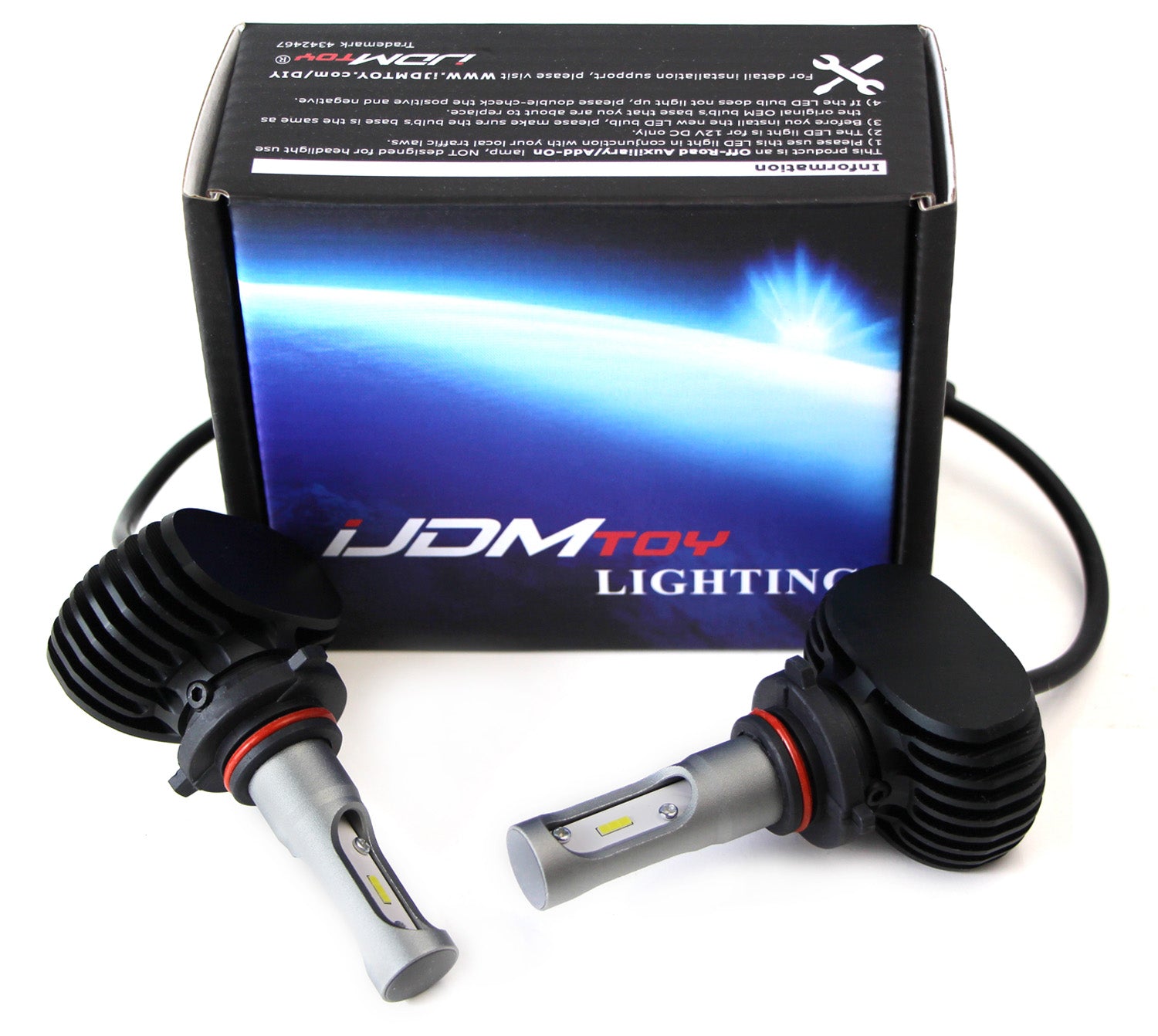 10K Ice Blue 9005 9006 LED Headlight Bulbs - Super Bright Fog Lights & DRL Replacement Bulbs for Cars, Trucks, SUVs - Perfect for Night Driving and Off-Road Adventures