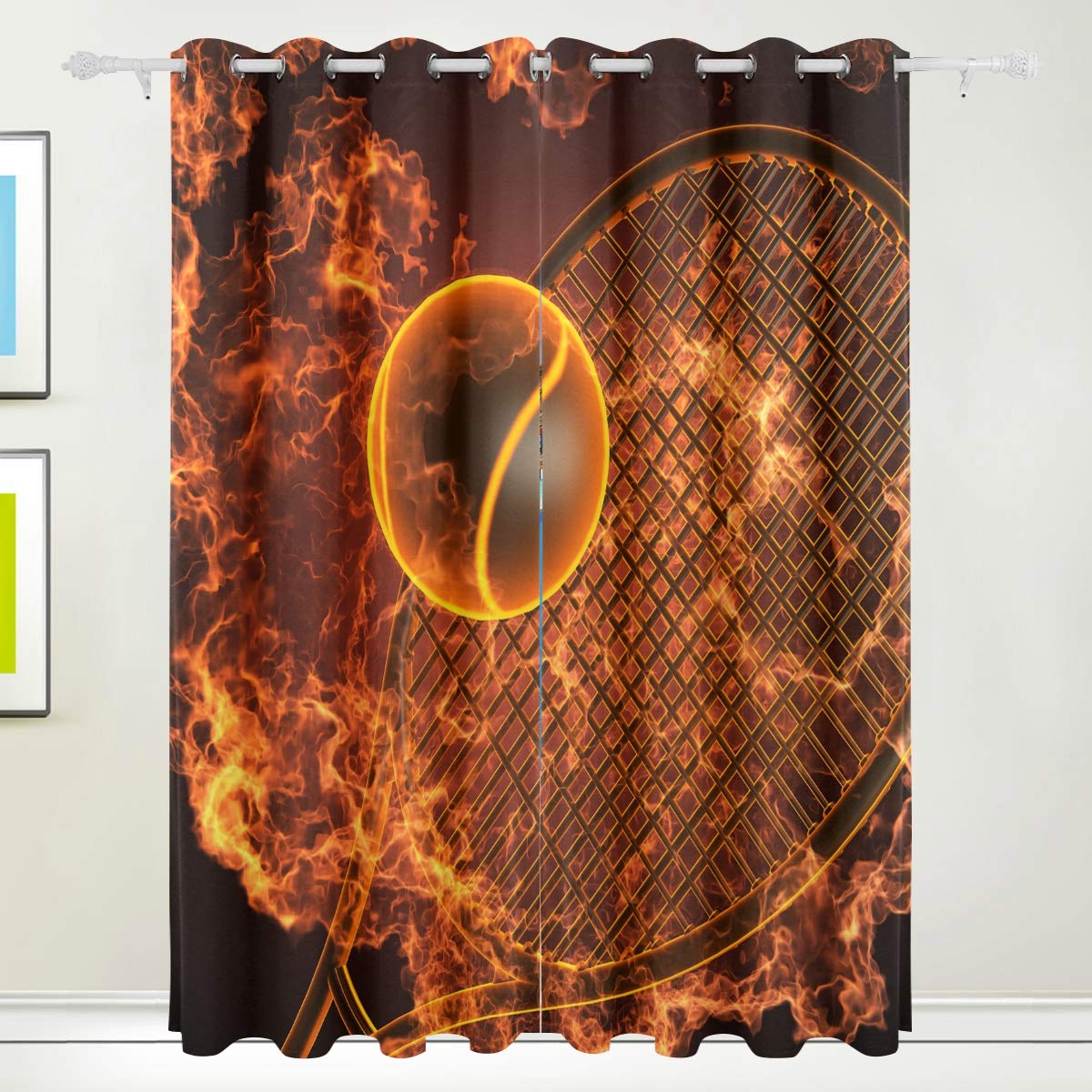 Blackout Curtains for Bedroom & Kitchen - 3D Thermal Insulated Darkening Window Panels (84 x 55 Inch, 2 Panels) - Perfect for Home Theater, Nursery & Light-Sensitive Sleepers