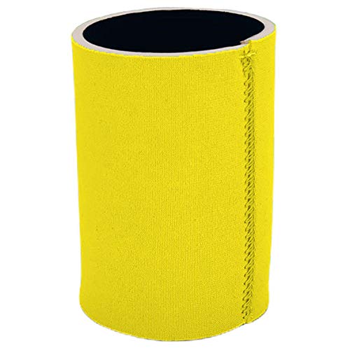 Insulated Can Cooler for Camping - Full Bottom Design (1 Pack, Yellow) - Keep Drinks Cold on Outdoor Adventures, Picnics & BBQs