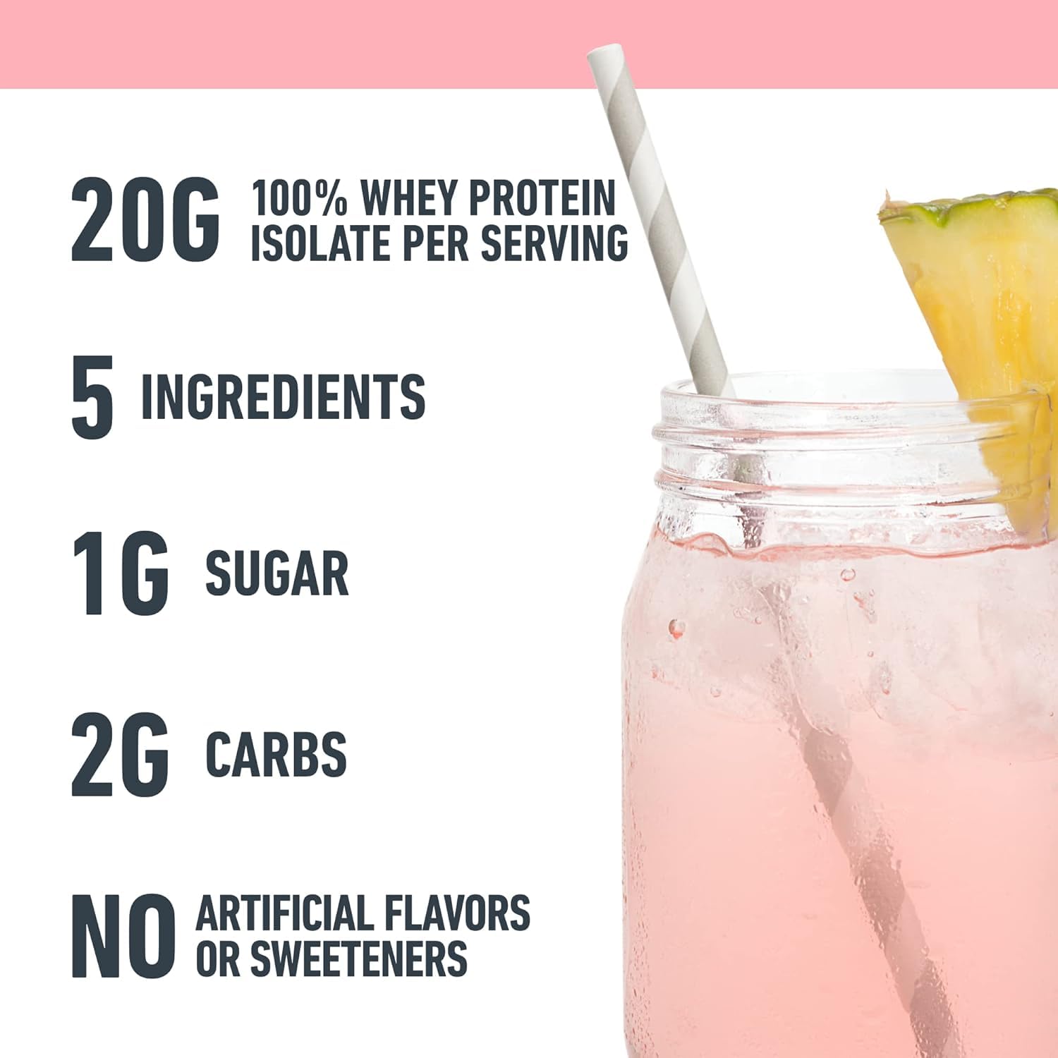 Isopure Clear Whey Isolate Protein Powder - Lactose Free, Gluten Free, Naturally Flavored Tropical Punch - 20g Protein per Serving (14.1 Oz, 16 Servings) | Post-Workout Recovery & Healthy Lifestyle Supplement