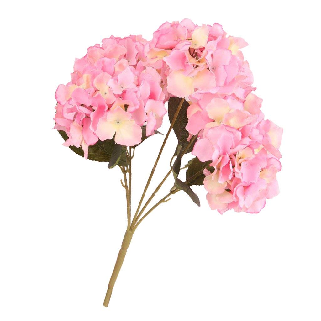 Taotenish Artificial Hydrangea Flowers - Silk Fake Bouquet for Wedding, Party, Home Decor (Light Pink) | Perfect for Centerpieces, Table Arrangements & Event Decorations