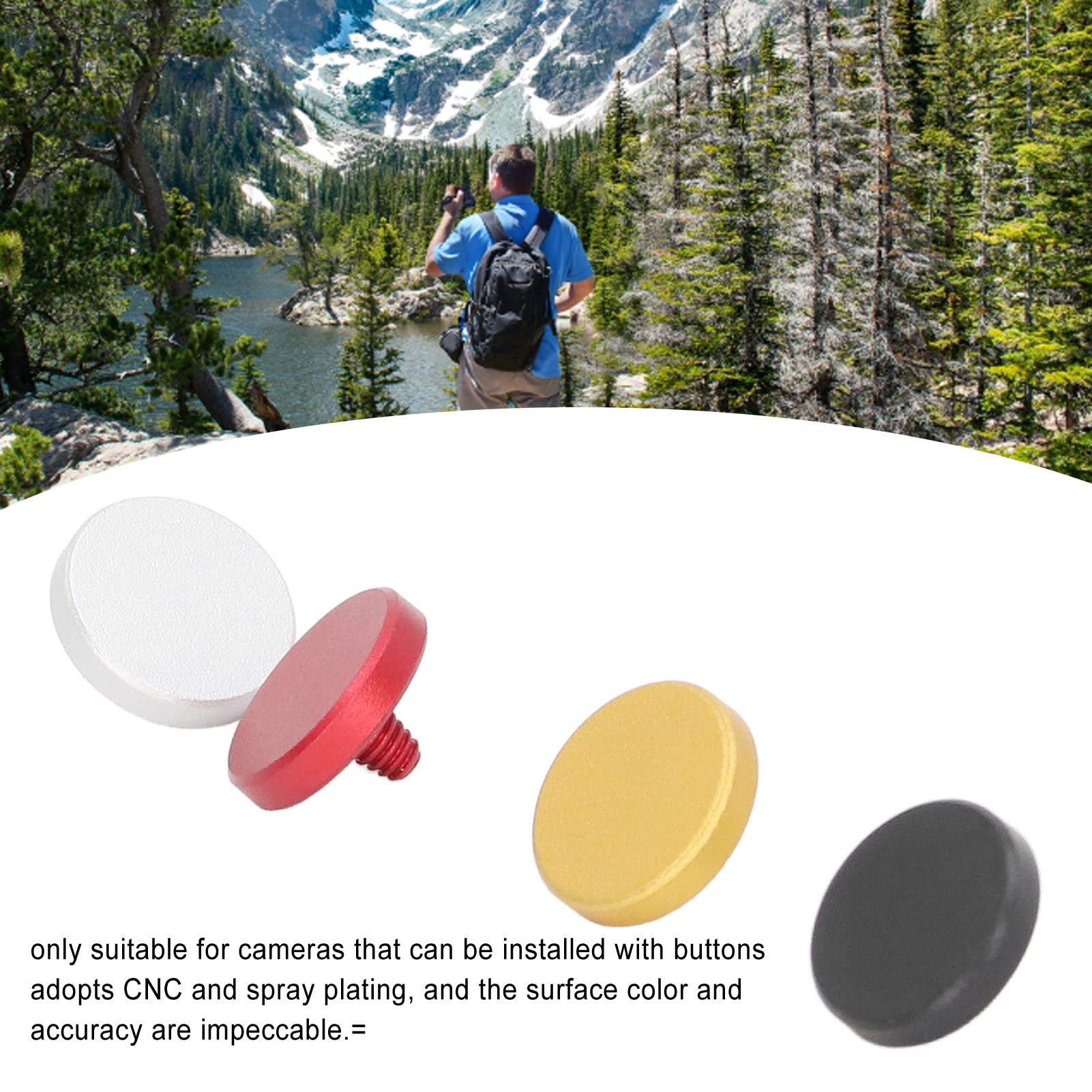 KIMISS Universal Soft Metal Shutter Release Button - High Precision Shutter for Fujifilm X100/X100S & M3 Cameras (4 Colors) - Perfect for Street Photography & Travel Shooting