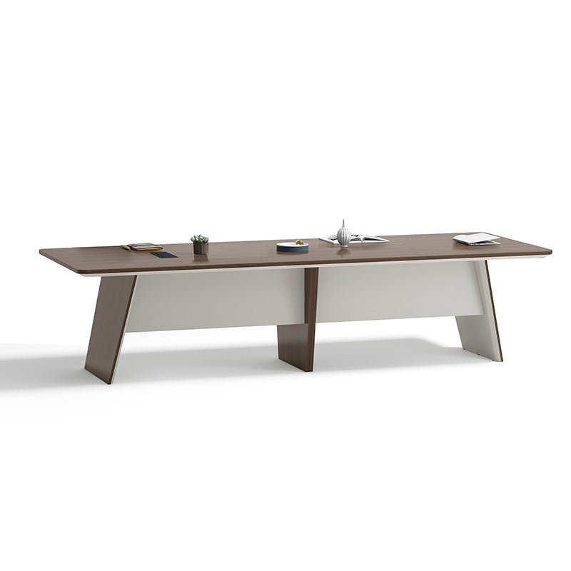 Premium ANDERS 320cm Boardroom Conference Table - Hazelnut & Beige Finish for Executive Offices & Professional Meeting Rooms