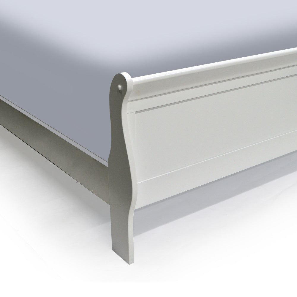 White Queen Size Bed Frame - Modern & Elegant for Bedroom Decor - Perfect for Master Bedrooms, Guest Rooms & Apartments