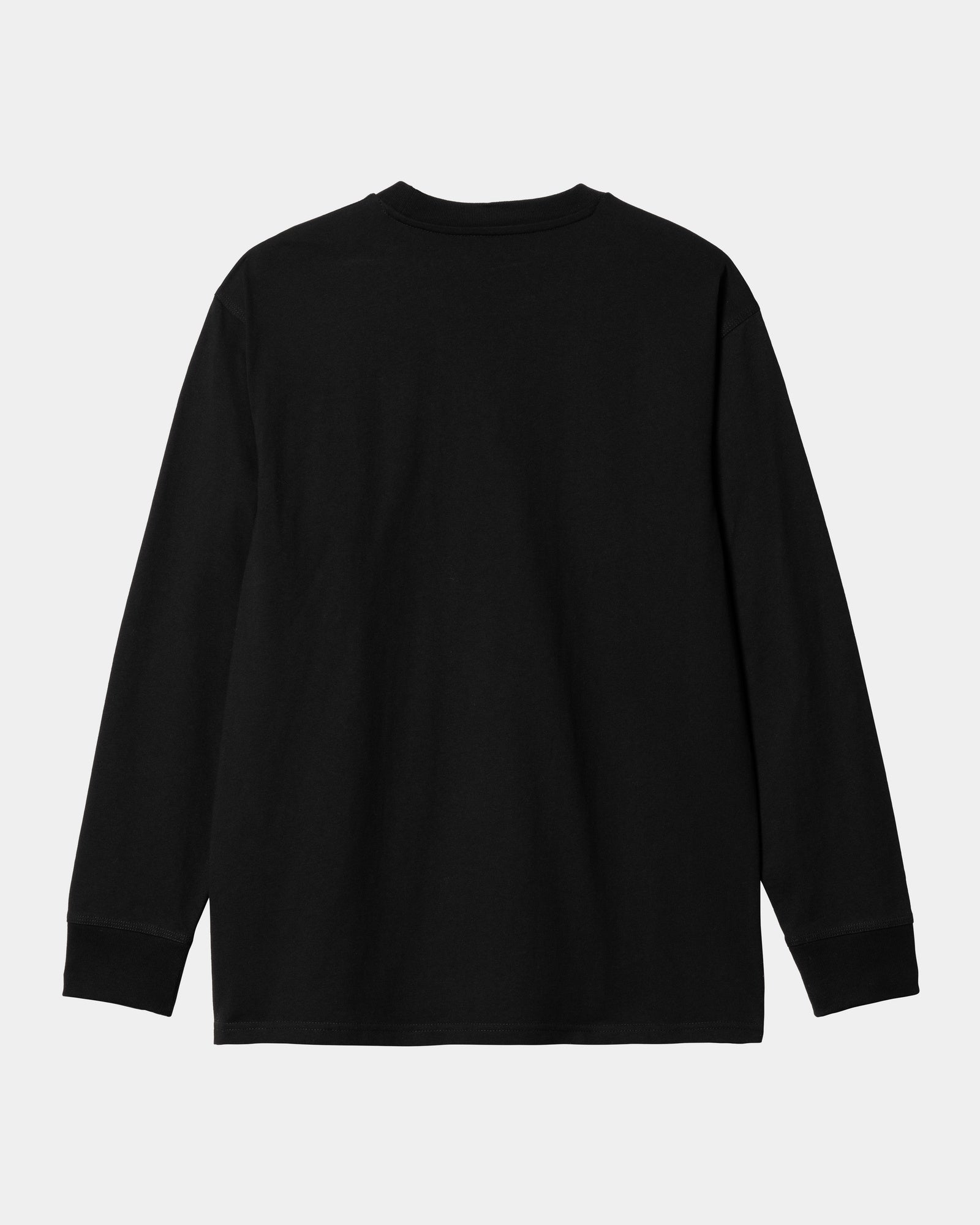 American Script Long Sleeve T-Shirt for Men & Women | Soft Cotton Crewneck Tee in Black | Casual Wear, Street Style & Everyday Outfits
