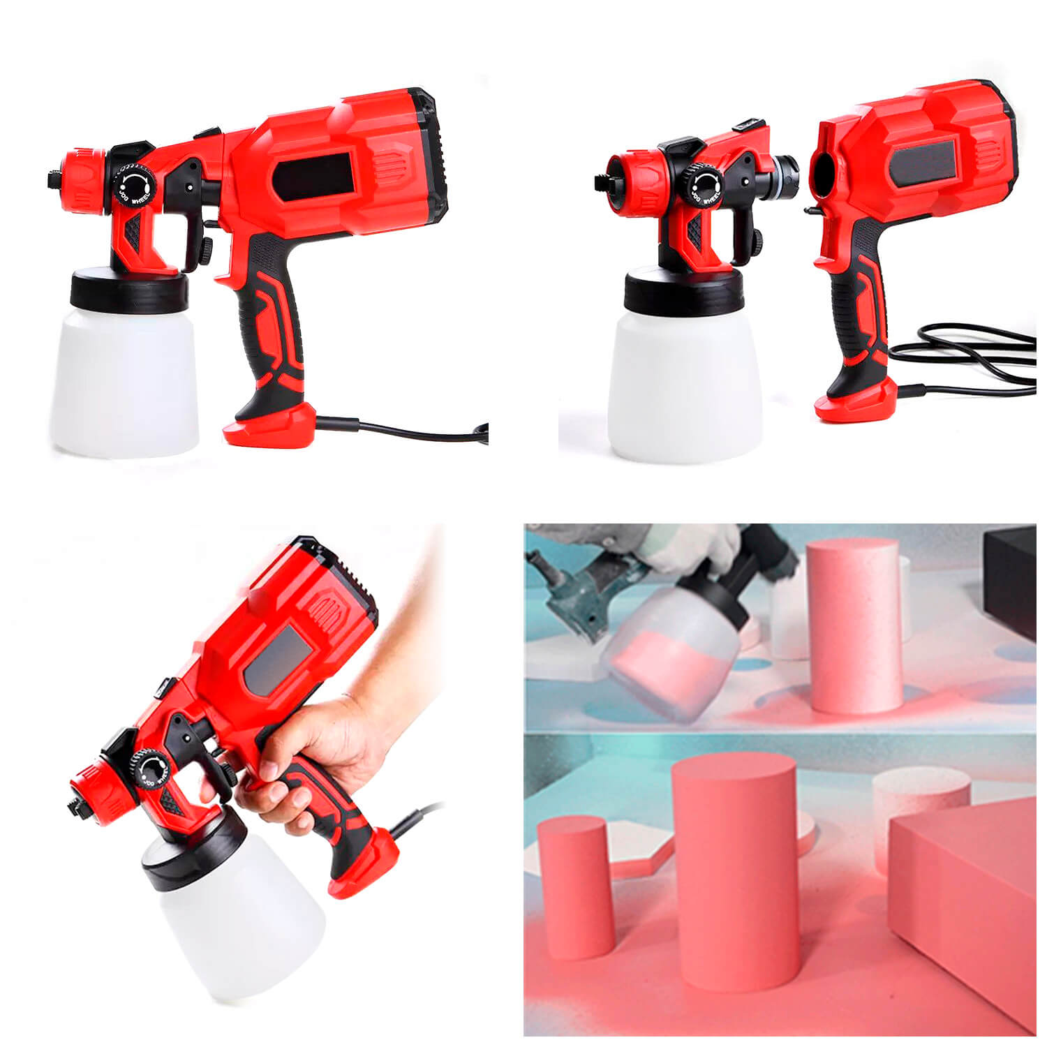 Electric Handheld Paint Sprayer Gun Kit - DIY Water-Based Paint Sprayer for Walls, Furniture & Crafts | Easy to Use & Clean | Perfect for Home Renovation & Woodworking Projects