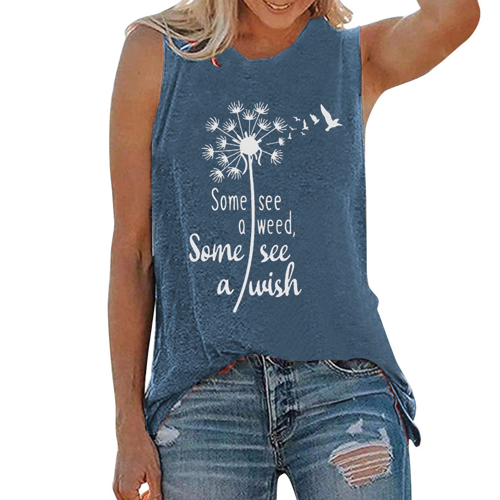 Women's Loose Fit Chrysanthemum Print Turtleneck Sleeveless Cropped Tank Top - Summer Casual Wear for Beach, Yoga & Everyday Outfits