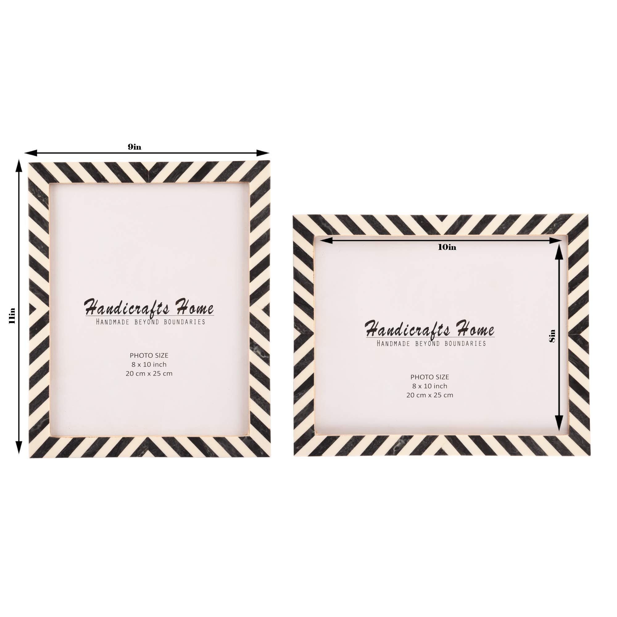 Handmade 8x10 Picture Frames 2-Pack - Wall & Tabletop Display for Home Decor Gifts