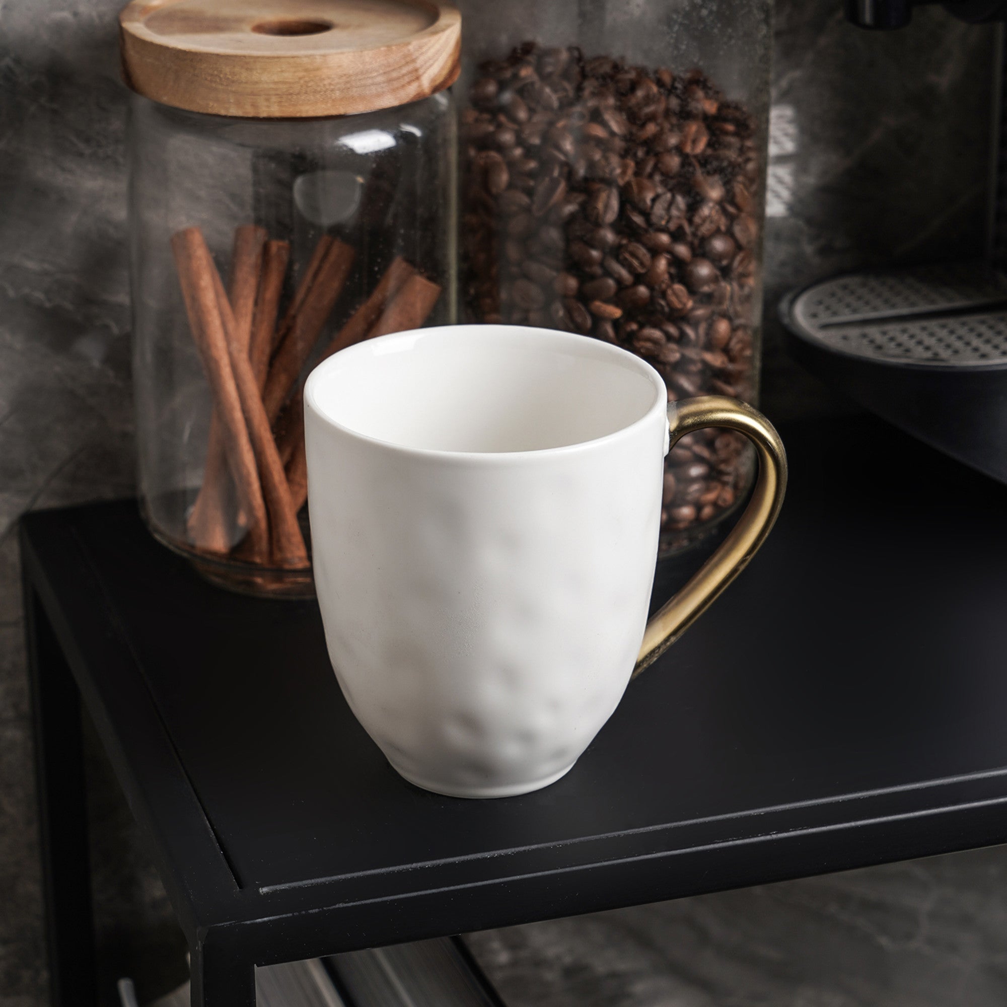 Premium White Florian Porcelain Coffee Mug - Elegant Ceramic Tea Cup for Home, Office & Gifts - Perfect for Morning Coffee, Afternoon Tea & Cozy Moments