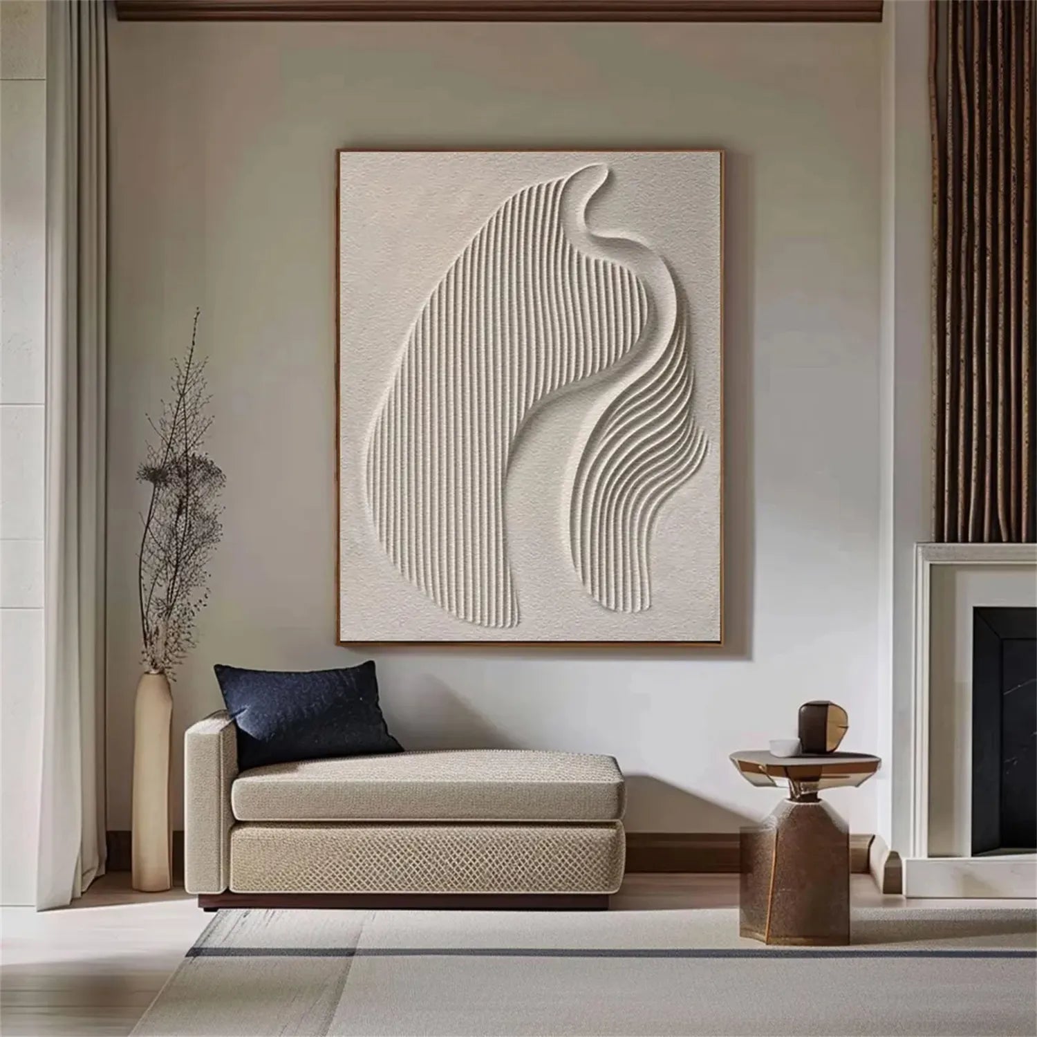 Beige & Brown Abstract Wall Art Print #BB113 - Modern Home Decor for Living Room, Bedroom & Office