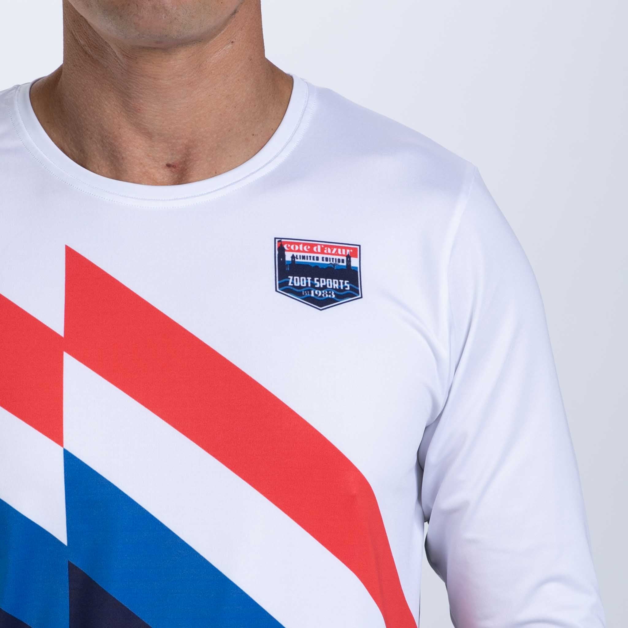 Men's Limited Edition Long Sleeve T-Shirt - Cote d'Azur Print - Casual Wear & Street Style Fashion for Everyday Comfort