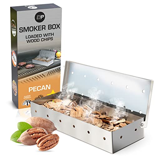 Smoker Box Filled w/ Pecan Wood Chips