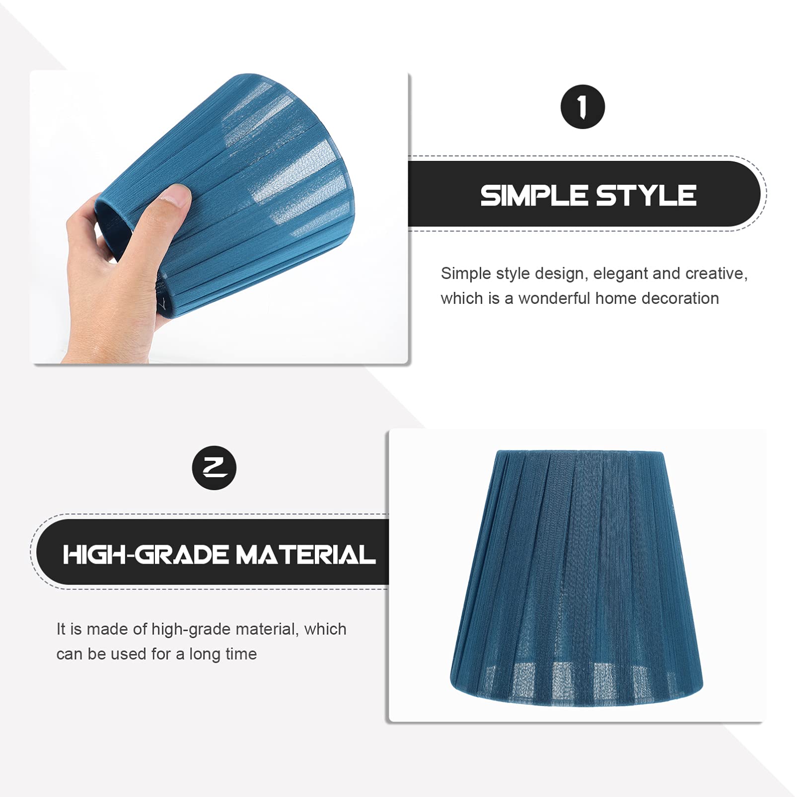 6-Pack Clip-On Bulb Lampshades - Multi-Functional Decorative Light Covers for Wall, Ceiling & Table Lamps - Simple Elegant Design for Living Room, Bedroom & Office Lighting Decor
