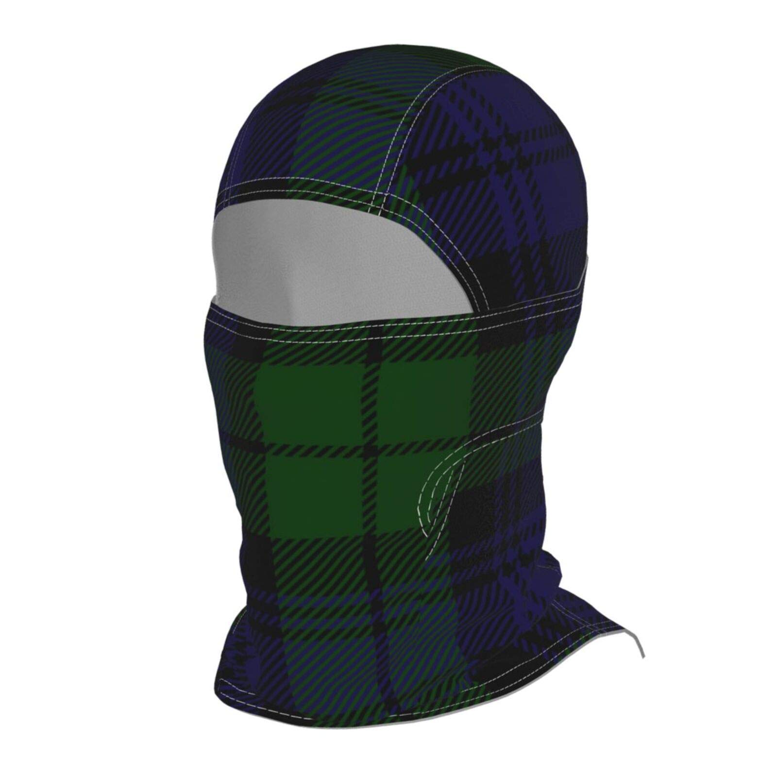 Black Watch Tartan Full Face Balaclava Mask - Windproof & UV Protection for Outdoor Cycling, Skiing, Motorcycle Riding - Winter Sports & Cold Weather Gear