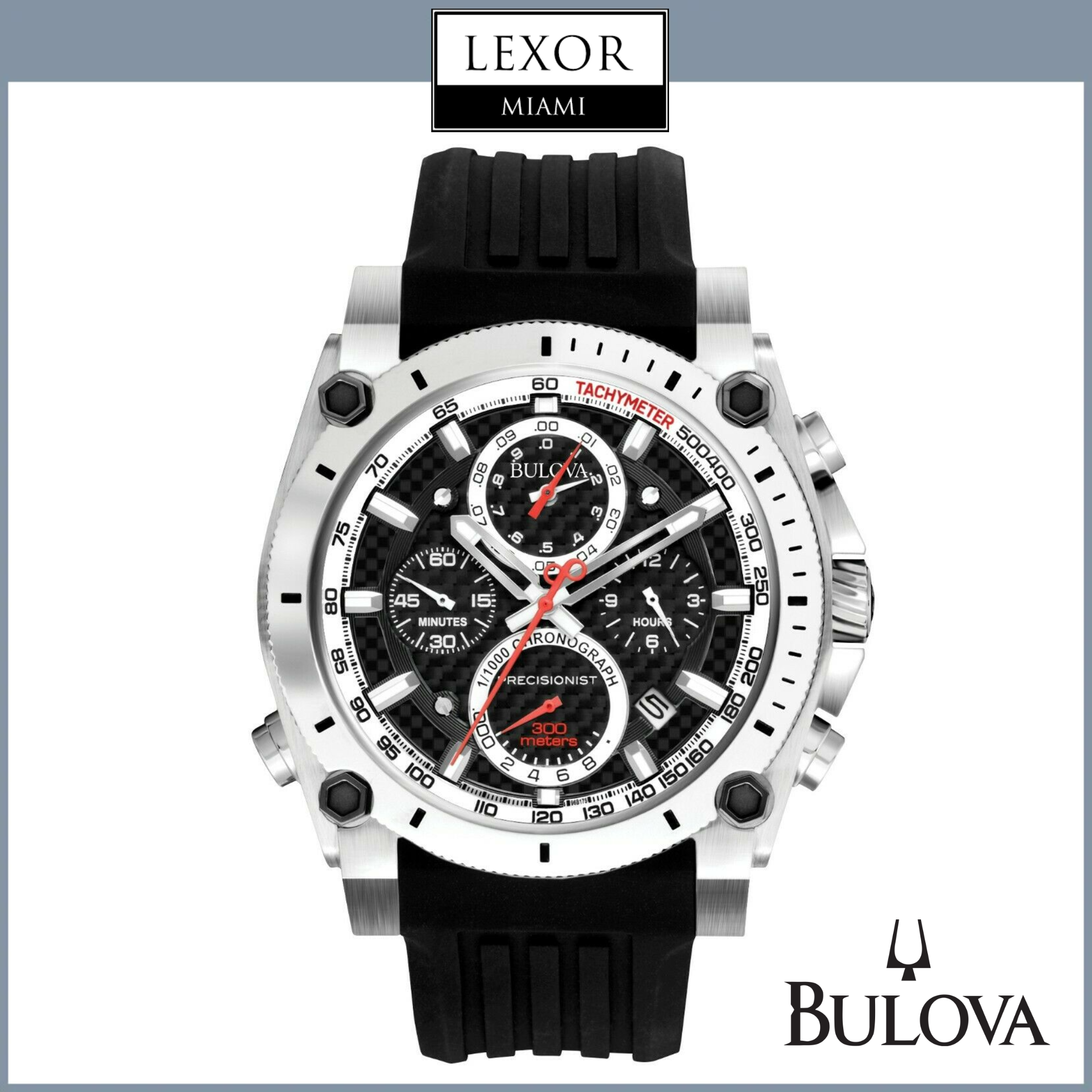 Bulova Men's 98B172 Precisionist Chronograph Watch - High Accuracy Quartz Movement, Stainless Steel Case, Water Resistant - Perfect for Business, Formal Events & Daily Wear