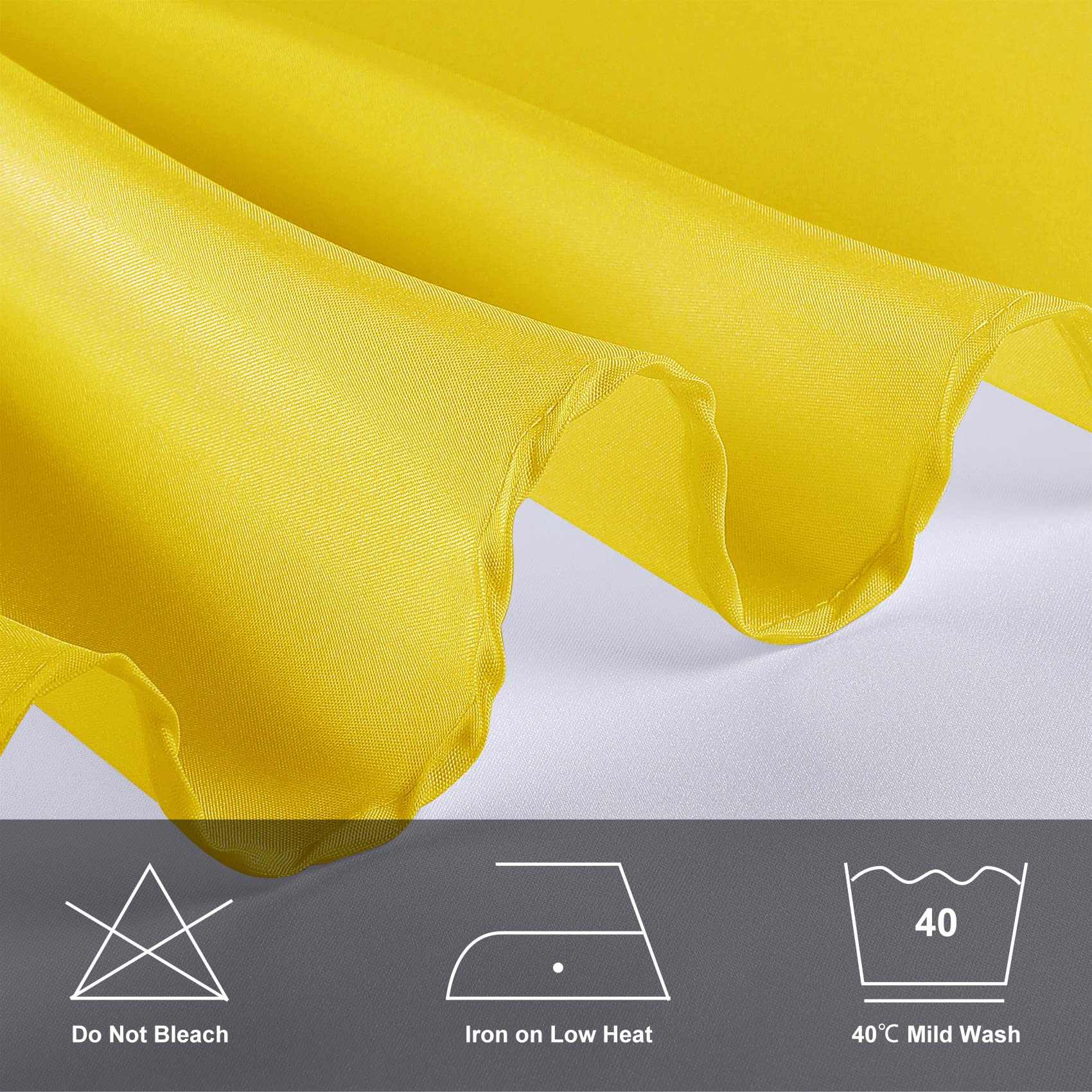 60x102 Inch Yellow Rectangle Tablecloth - Stain & Wrinkle Resistant Washable Polyester Table Cover for Dining, Buffet, Wedding - Decorative Fabric Tablecloth for Parties, Events & Home Decor