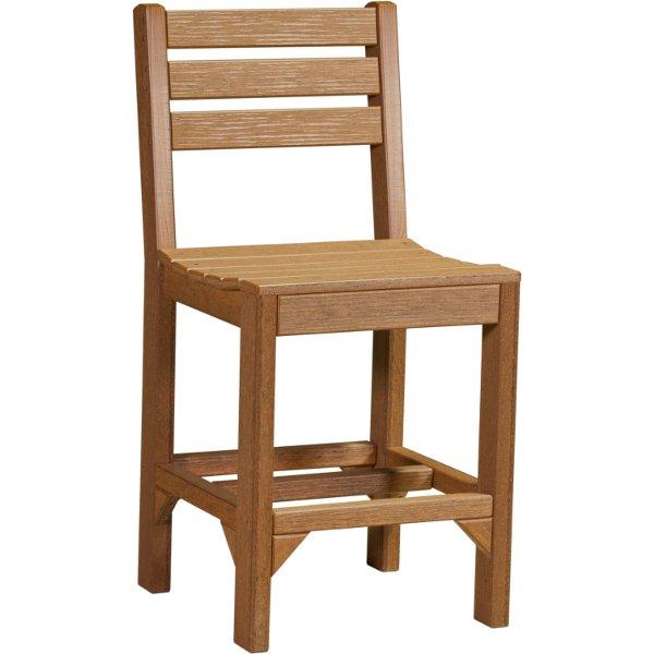 Island Side Chair - Modern Wicker Patio Dining Chair for Outdoor, Garden, Poolside & Porch Use - Lightweight & Durable Rattan Furniture for Backyard, Deck & Balcony