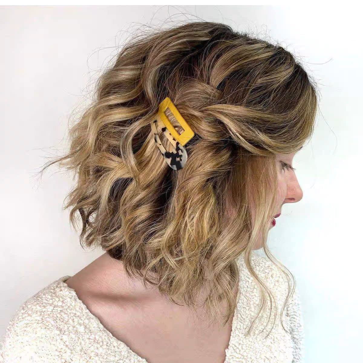 Kitsch Snap Hair Clips for Women - 3pcs Stackable Barrettes for Thick & Thin Hair - Perfect for Office & School
