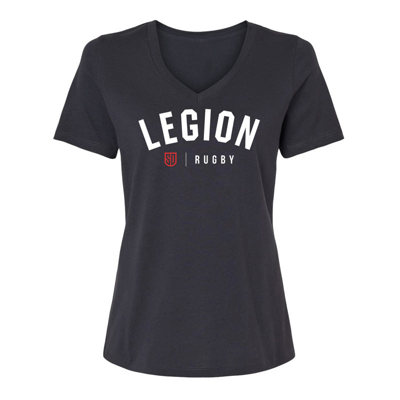 SD Legion Essential Women's V Neck T-Shirt - Soft Cotton Black Tee for Casual Wear, Work & Everyday Outfits