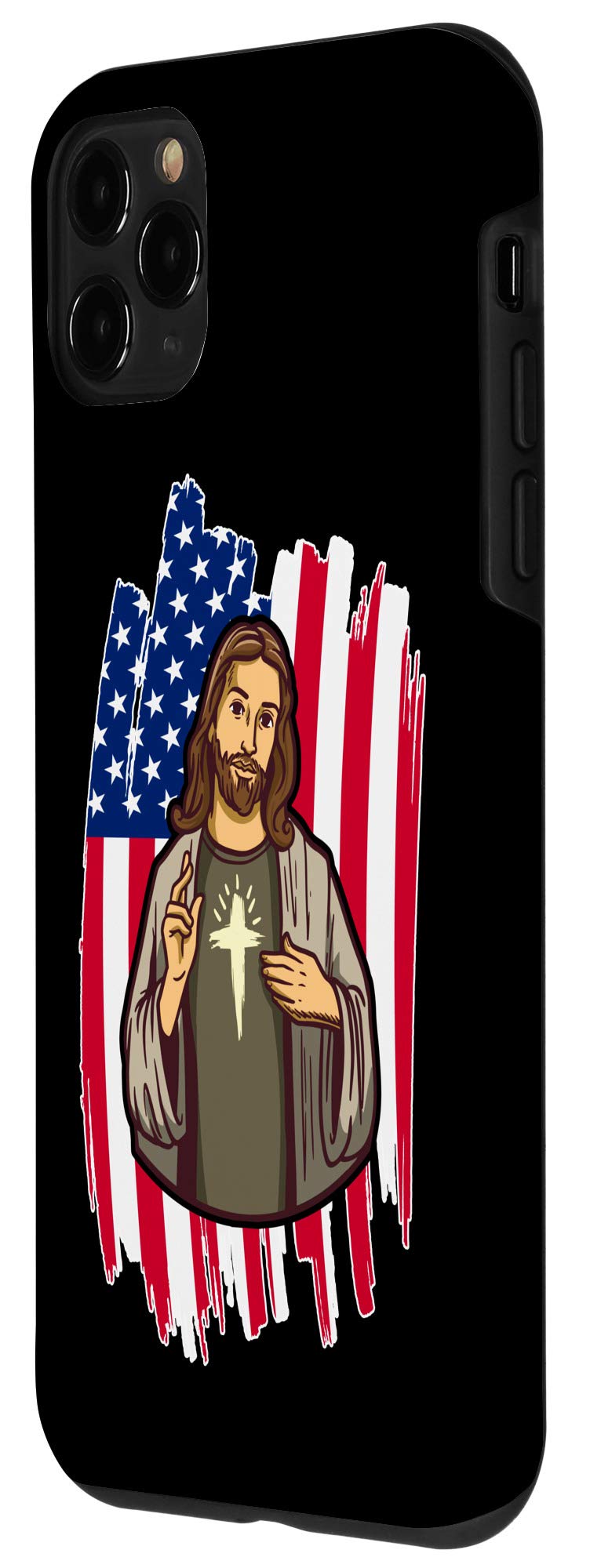 iPhone 11 Pro Case - Patriotic USA Flag Design with Christian Cross | Perfect 4th of July Gift & Jesus Inspired Protection | Durable Phone Cover for Daily Use, Travel & Special Occasions