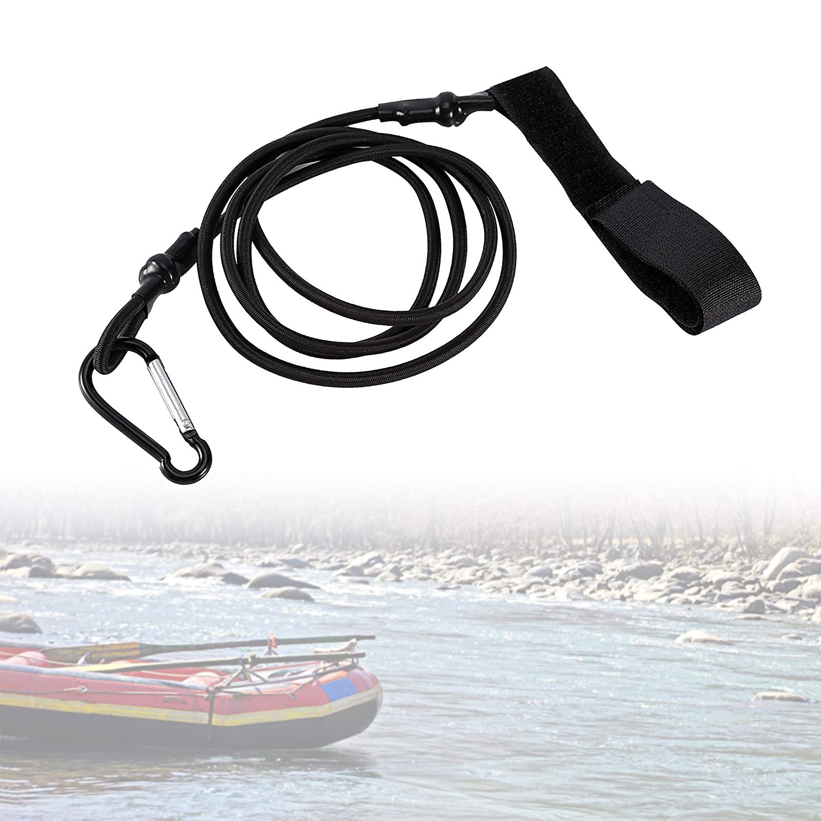 **Cocoarm Adjustable Kayak Paddle Leash - Elastic Safety Strap for Fishing Rod, Boat Paddle & Gear - Secure & Durable for Kayaking, Canoeing & Water Sports**