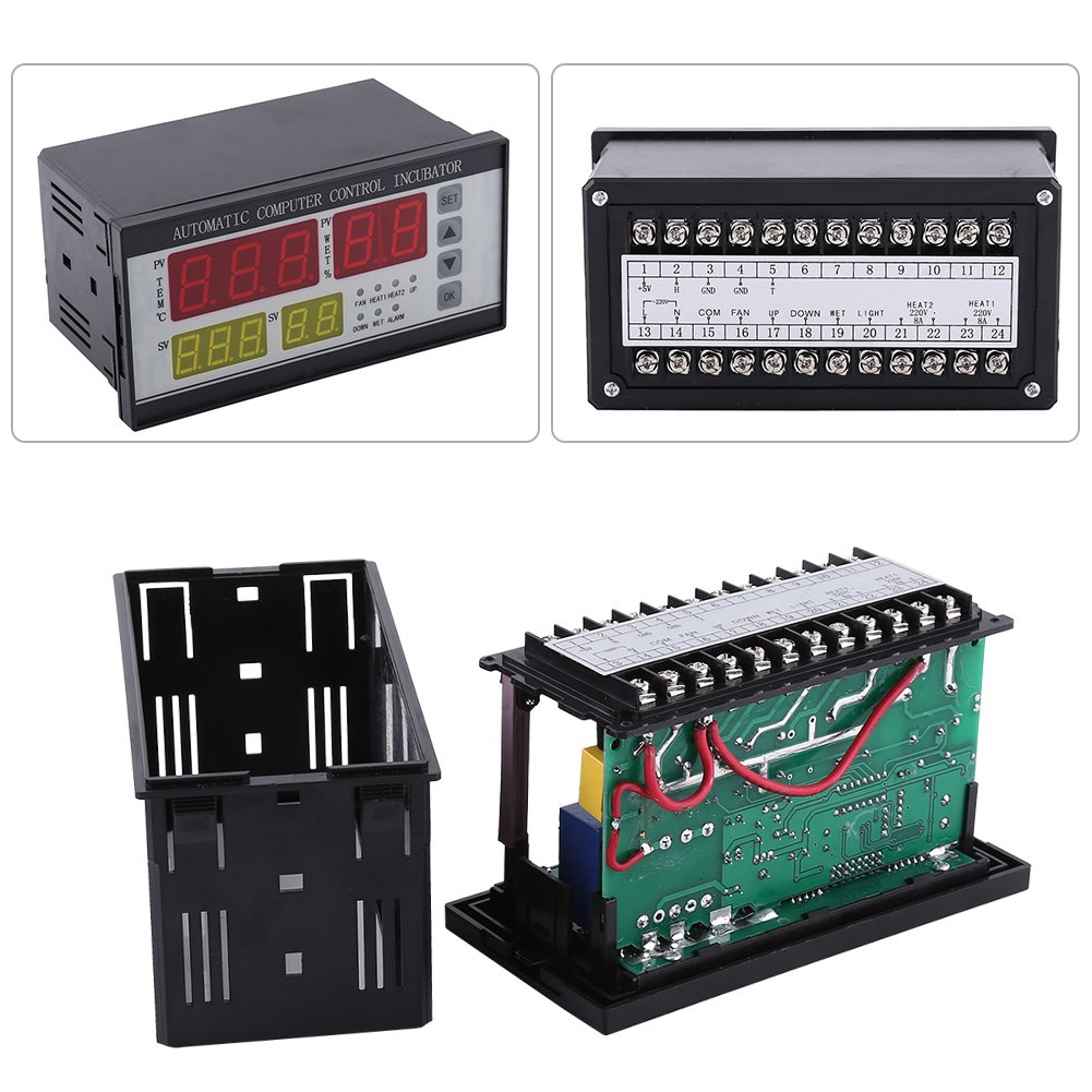 Egg Incubator Controller - Automatic Thermostat for Temperature & Humidity Control | Multi-Functional Poultry Hatchery Equipment for Chicken, Duck, Quail Eggs | Perfect for Farm, Home & Classroom Hatching Projects