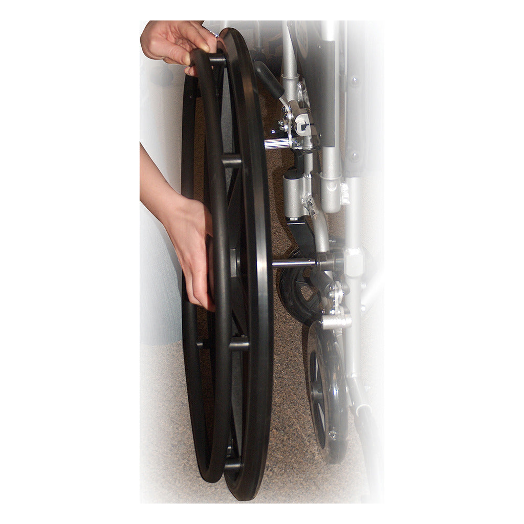 Lightweight Transport Wheelchair with Swing-Away Footrest - Foldable, Portable Mobility Aid for Seniors & Travel - Ideal for Airports, Hospitals & Outdoor Use