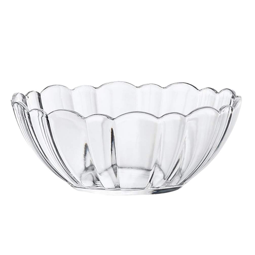 Acrylic Clear Salad Bowl Set - 13.2cm Mixing Bowls for Fruit, Vegetables, Desserts & Snacks | Durable Food Serving Bowls for Kitchen, Party & Picnic Use