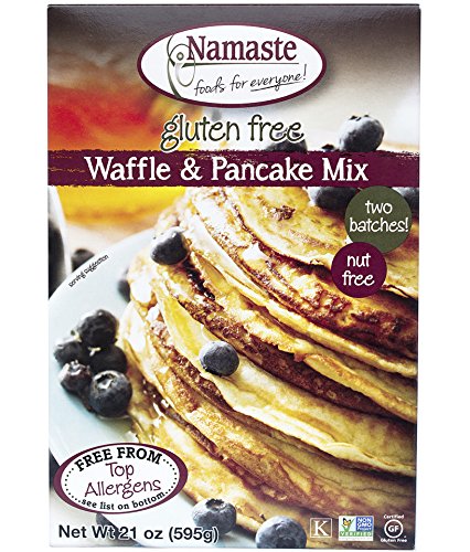 Namaste Foods Gluten Free Waffle & Pancake Mix - 21 Oz (Pack of 6) | All Natural, Vegan Friendly Breakfast Mix for Pancakes, Waffles & Baking | Perfect for Family Breakfast, Brunch & Camping Trips