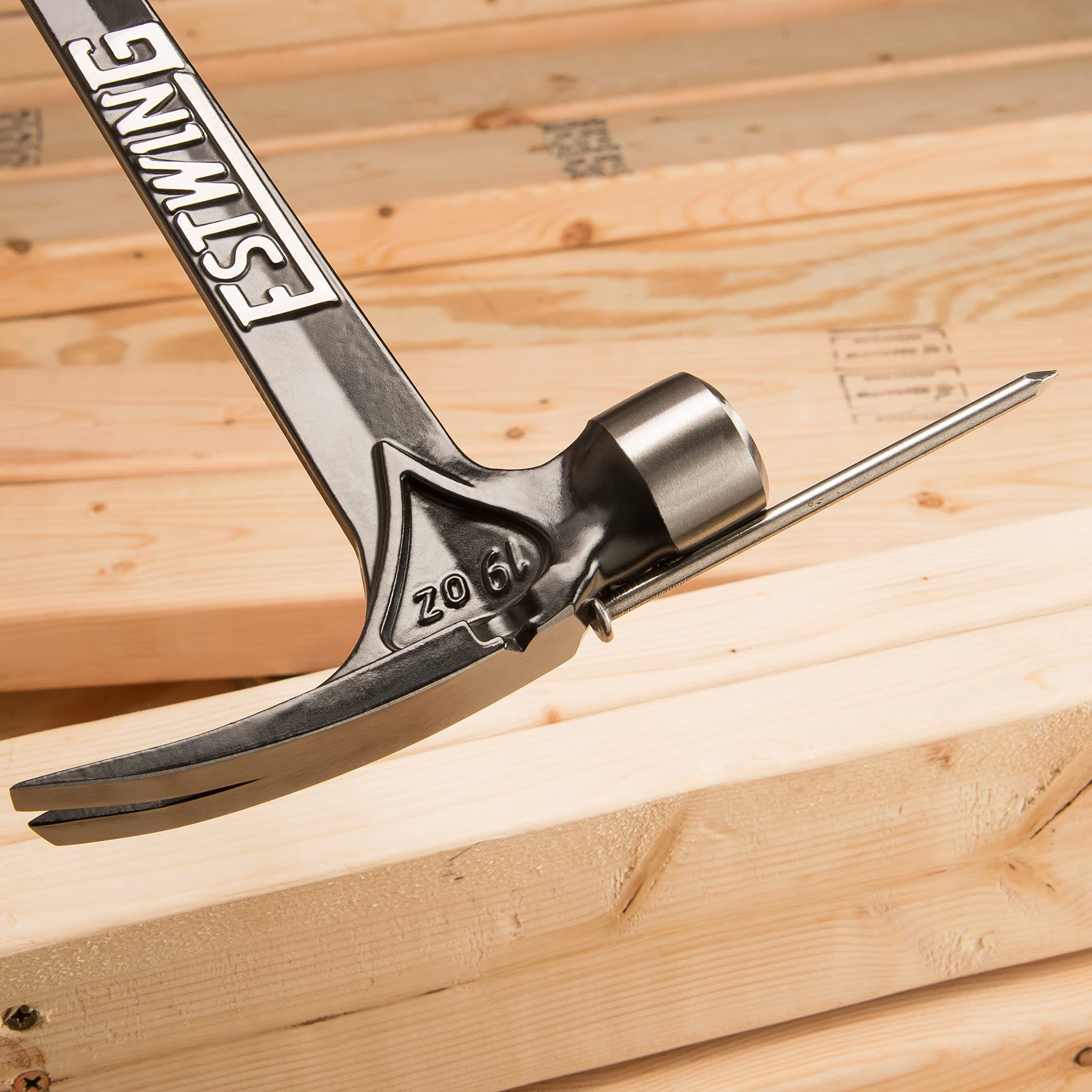 ESTWING EB-19SM Ultra Series 19 oz Rip Claw Framing Hammer - Milled Face & Shock Reduction Grip for Professional Construction, Woodworking & DIY Projects - Perfect for Framing, Roofing and Demolition Work