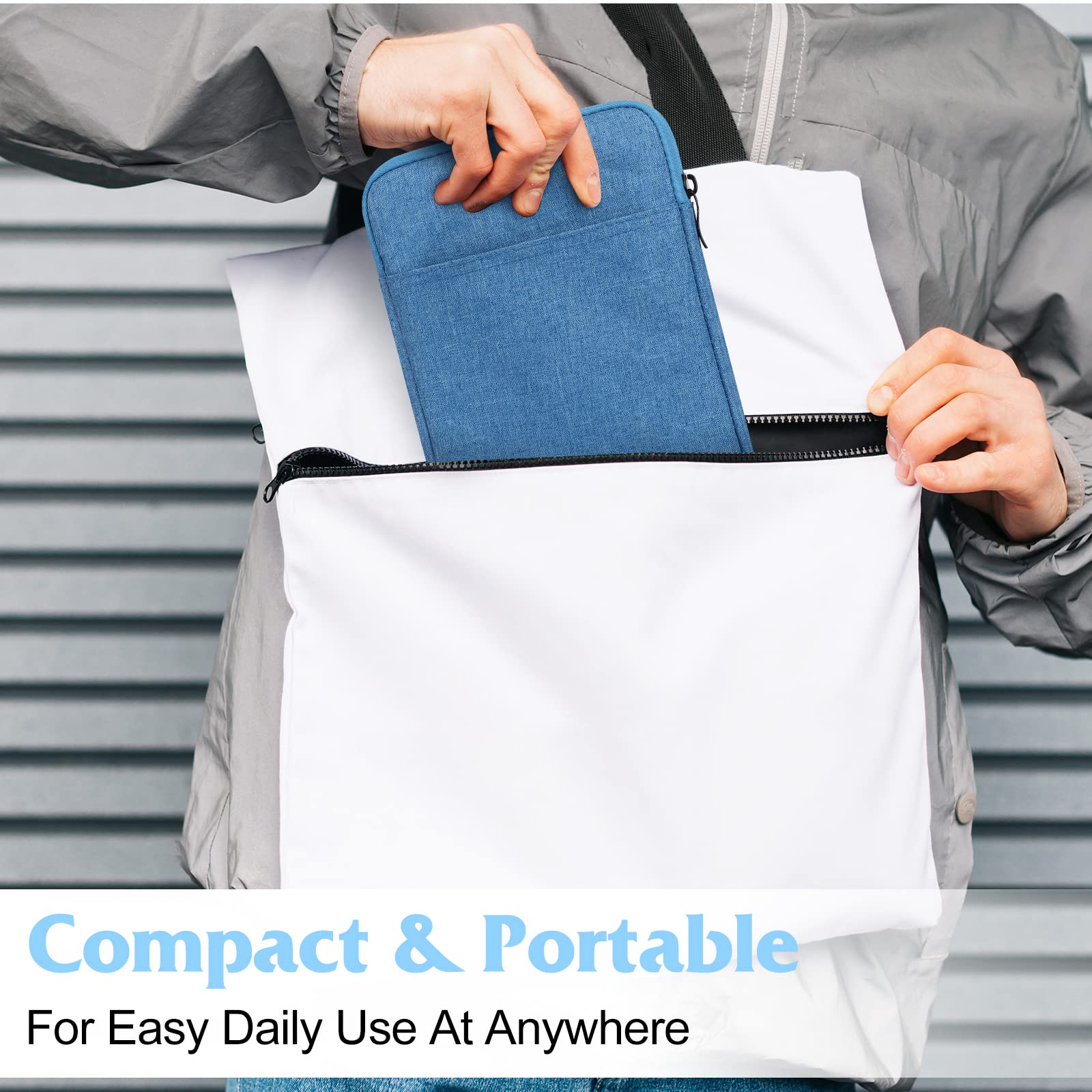 UrbanX 8 Inch Tablet Case for HP Slate8 Pro - Lightweight Protective Sleeve with Dual Pockets | Perfect for Travel, Work & School | Compatible with HP Slate8 Pro Tablet
