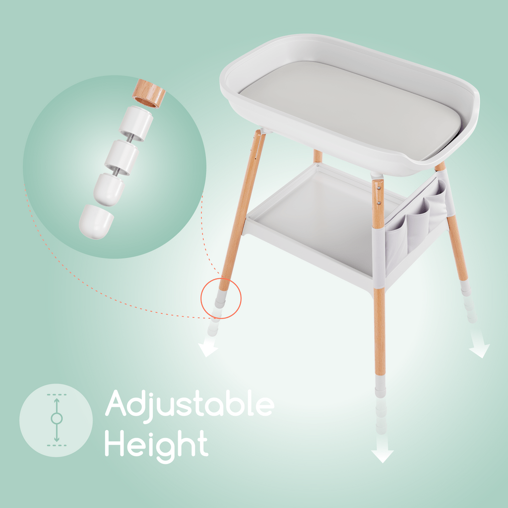 Premium Baby Diaper Changing Station - Portable & Foldable for Nursery, Travel & On-the-Go - Waterproof Pad with Safety Straps & Storage Pockets - Ideal for Newborns & Toddlers at Home, Daycare or Vacation