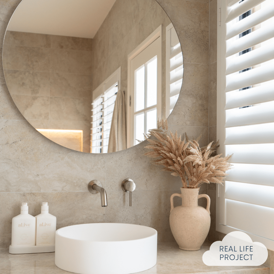 Byron Travertine Look Ivory Matte Tile - Natural Stone Effect Ceramic Floor & Wall Tile for Bathroom, Kitchen, and Living Room Decoration