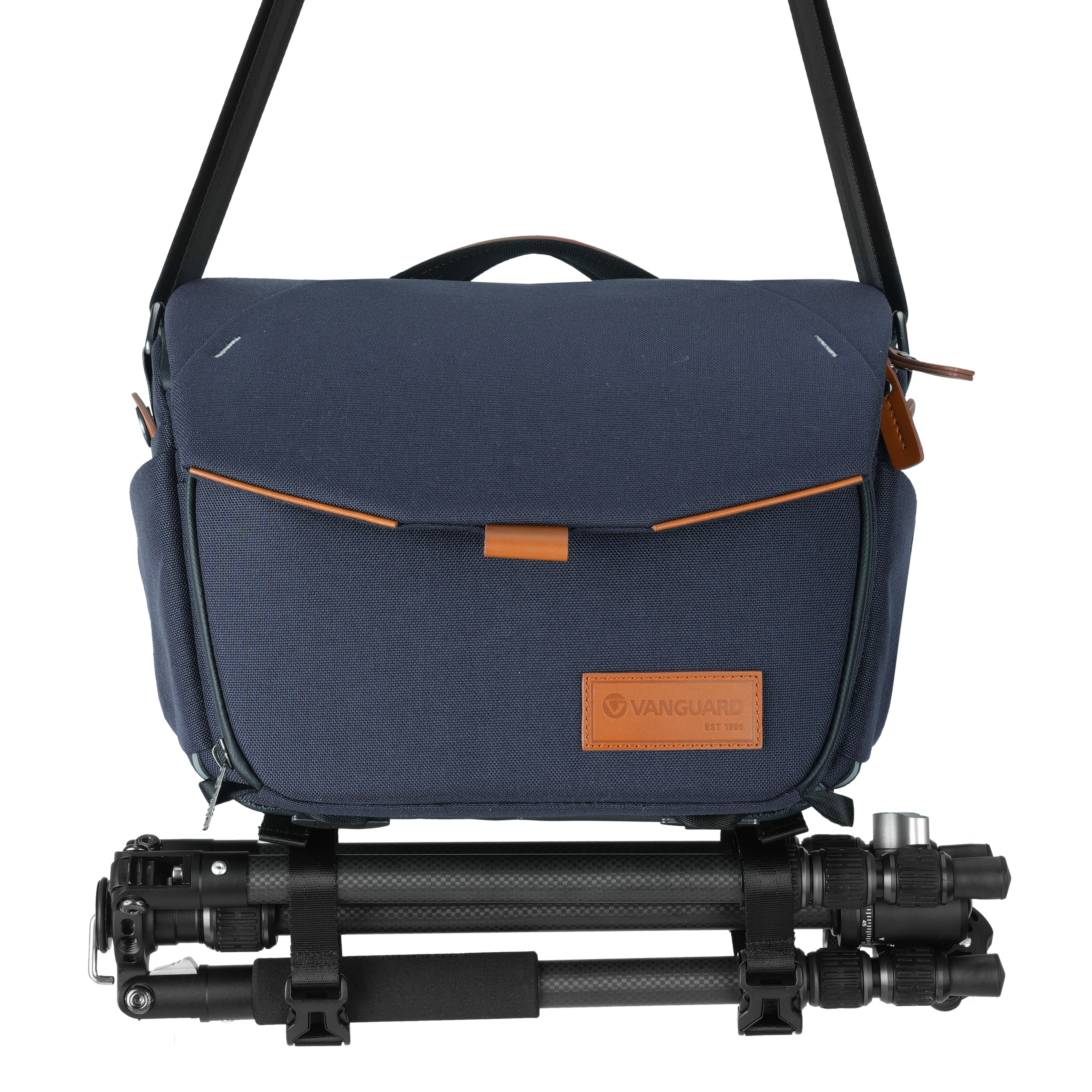 VEO CITY S30 Camera Shoulder Bag with Pouch - Waterproof DSLR/SLR Camera Case for Photographers, Navy Blue - Perfect for Travel, Hiking & Outdoor Photography
