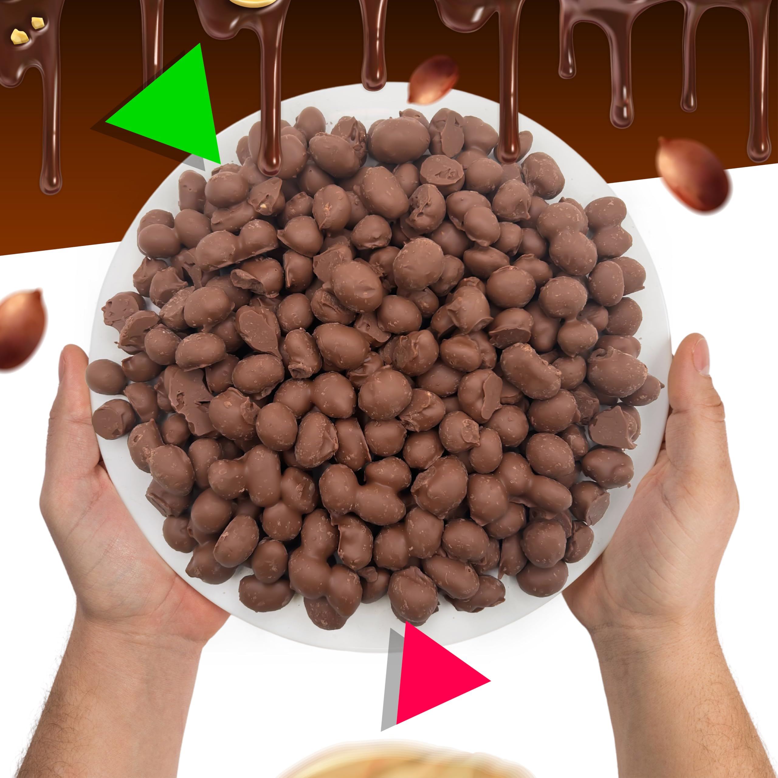 Premium Milk Chocolate Double Dipped Peanuts Candy - 2 Pound Bulk Bag | Gourmet Chocolate Covered Peanuts for Snacking, Gift Baskets & Party Treats