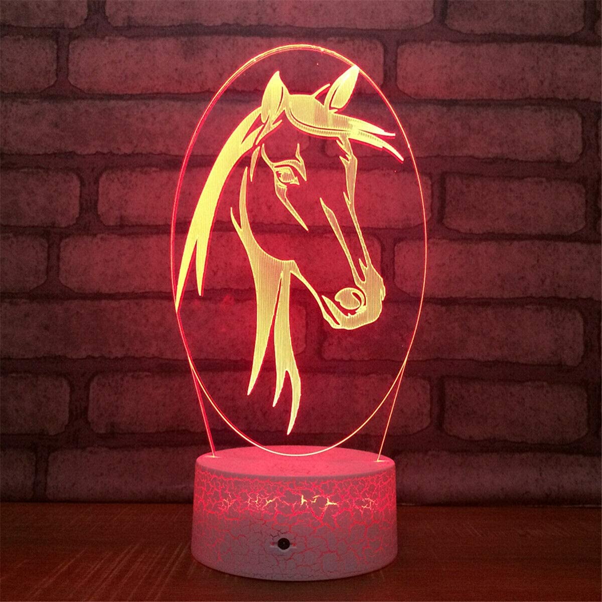 3D Horse Night Light LED Touch Switch Table Lamp - 7 Color Changing Optical Illusion Lamp for Kids Room, Nursery, Christmas Decor, Birthday Gift, Home Desk Decor (Perfect for Bedtime, Playrooms & Holiday Gifting)
