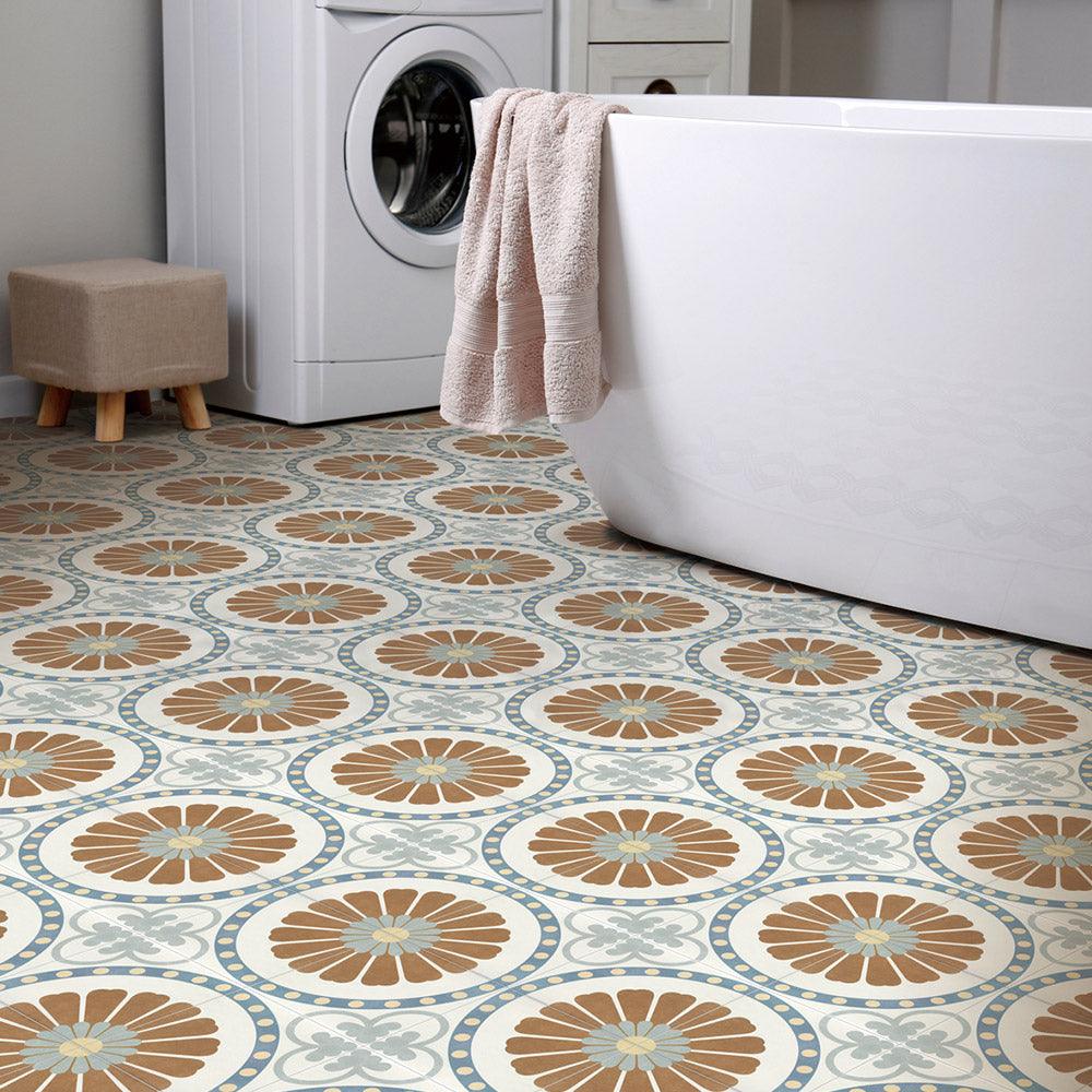 Heritage Brianna Encaustic Look 200x200 Matte Tile - Premium Ceramic Floor & Wall Tiles for Kitchen, Bathroom, and Living Room Decor