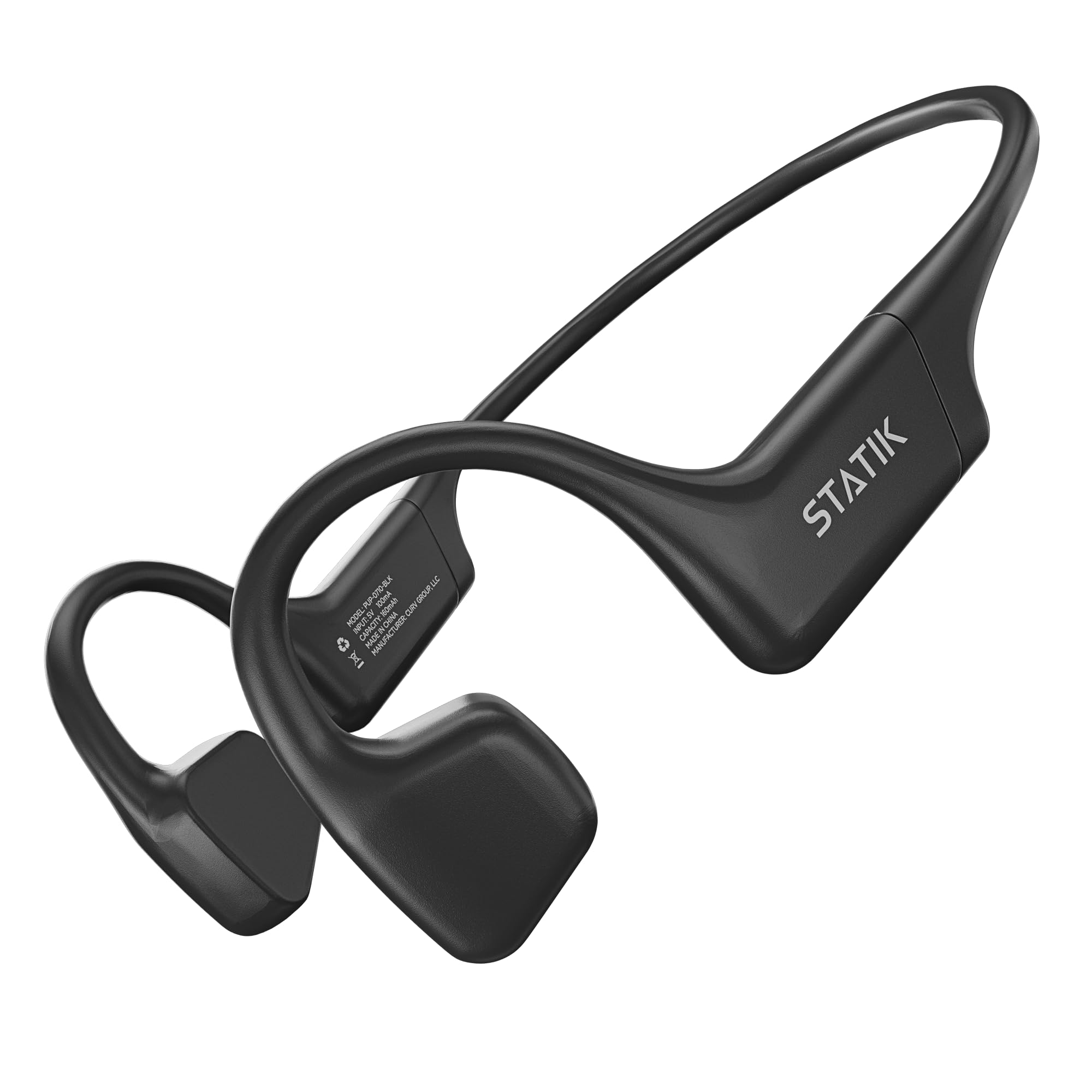 Statik Active Bone Conduction Wireless Headphones - Open Ear Bluetooth 5.3 Headset for Running, Workouts & Cycling - IPX5 Waterproof & Sweatproof Sport Earbuds - Perfect for Gym, Jogging & Outdoor Activities